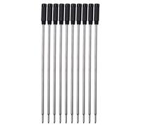 BYUTFA Ricarica 10 Pezzi Ricariche per Penne a Sfera Nero/Blu Lunghezza di Ricarica 4,5 Pollici 0,5 mm Punta Media per la Maggior Parte delle Penne a Sfera in Metallo per Uso da Ufficio