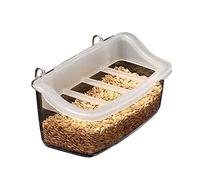 BYUTFA Snack Box Mangiatoia per Uccelli per Pappagalli AntiSplash Mangiatoia per Uccelli per Uccelli Piccoli e Medi Distributore di Cibo per Uccelli Accessori per Gabbia per Uccelli