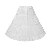 BYUTFA Sottoveste Bambina Sottoveste A-Line 3 Cerchi 1 Strato Bambini Crinolina Pizzo Fiore