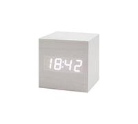BYUTFA Sveglia Cubo di Legno Controllo vocale Sveglia a LED Ornamenti per Orologi Decorativi Forniture per Artigianato d'Arte per dormitorio della Camera da Letto di casa