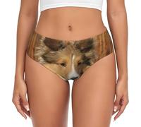 BYwenhopnbs Adorabile Cane Sheltie, Slip di Supporto da Donna, Comodi e Morbidi, per la Biancheria Intima da Donna