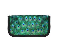 BYwenhopnbs Adorabile pavone verde, astuccio portapenne di grande capacità, organizer per penne in tela per ragazze