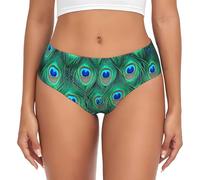 BYwenhopnbs Adorabile pavone verde, slip di supporto da donna con sacchetto comodo e morbido, biancheria intima da donna, Multicolore, 3XL