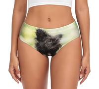 BYwenhopnbs Affenpinscher Lawn Black Dogs Monkey Terrier, Slip di Supporto da Donna, Comodi e Morbidi, per la Biancheria Intima da Donna