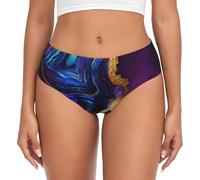 BYwenhopnbs Agata astratta viola, blu, oro, slip di supporto da donna con sacchetto comodo e morbido biancheria intima per le donne, Multicolore, XXL