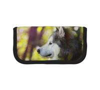 BYwenhopnbs Astuccio portapenne grande, astuccio portapenne in tela con motivo Alaskan Malamute Bokeh, per ragazze.