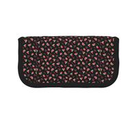 BYwenhopnbs Astuccio portapenne grande capacità, organizer per penne, astuccio portapenne in tela per ragazze, con angurie e ciliegie nere.