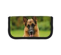 BYwenhopnbs Astuccio portapenne in tela con stampa di un pastore tedesco felice, grande capacità, organizer per penne, per ragazze