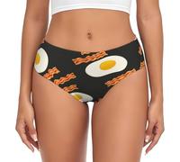 BYwenhopnbs Bacon And Eggs, Slip di Supporto da Donna, Comodi e Morbidi, per la Biancheria Intima da Donna