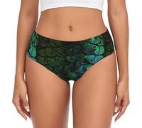 BYwenhopnbs Bellissima Piuma di Pavone, Slip di Supporto da Donna, Comoda e Morbida Biancheria Intima per Le Donne