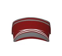 BYwenhopnbs Berretto con visiera regolabile a righe rosse, grigie e bianche, ideale per la corsa e il golf.