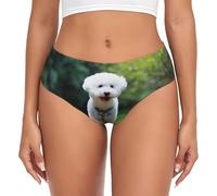 BYwenhopnbs Bichon Frise Bokeh Pets Dogs Park White Dogs, Slip di Supporto da Donna, Comodi e Morbidi, per Donna