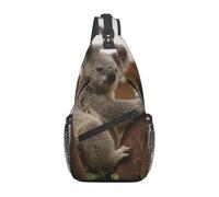 BYwenhopnbs Borsa a tracolla da uomo con simpatico koala su un albero, piccola borsa da viaggio a spalla.
