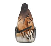 BYwenhopnbs Borsa a tracolla da uomo Horses Running, piccola borsa da viaggio a spalla.