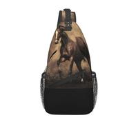 BYwenhopnbs Borsa a tracolla Running Horse CoffeeSling per uomo, piccola borsa da viaggio a spalla.
