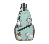 BYwenhopnbs Borsa a tracolla Running Rough Collie per uomo, piccola borsa da viaggio a spalla.