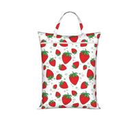 BYwenhopnbs Borsa per il bucato Strawberry, borsa da viaggio impermeabile con cerniera.