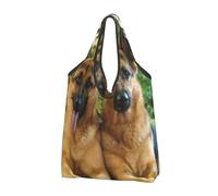 BYwenhopnbs Borsa tote pieghevole con stampa di pastori tedeschi, impermeabile, riutilizzabile, ideale per la spesa e i viaggi.