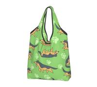 BYwenhopnbs Borsa tote pieghevole per amanti dei pastori tedeschi, impermeabile, riutilizzabile, ideale per la spesa e i viaggi.