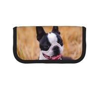 BYwenhopnbs Boston Terrier Bokeh Cani Animali Domestici Boston Terrier, Astuccio Portapenne Grande Capacità, Astuccio Portapenne in Tela per Ragazze