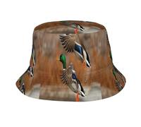 BYwenhopnbs Caccia alle Anatre, germani Reali, Anatre, Cappelli a Secchiello da Uomo, Cappello a Secchiello Casual da Esterno con Protezione UV, Cappello da Sole