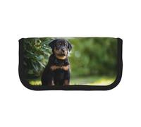 BYwenhopnbs Cane da pastore francese Beauceron, cucciolo nero carino, astuccio portapenne di grande capacità, organizer per penne in tela per ragazze