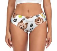 BYwenhopnbs Cane Sorridente Yorkshire Terrier, Slip di Supporto da Donna, Comodi e Morbidi, Biancheria Intima per Donna