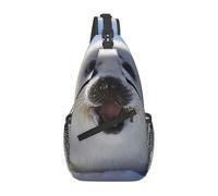 BYwenhopnbs Carta da parati con dipinto di foca arpa, borsa a tracolla da uomo, piccola borsa da viaggio a spalla, zaino da giorno