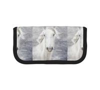 BYwenhopnbs Cavallo Camargue, astuccio portapenne di grande capacità, organizer per penne in tela per ragazze