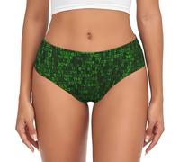 BYwenhopnbs Codice informatico decimale Verde Programmatore, Slip di Supporto da Donna, Comodo e Morbido, Intimo per Donna