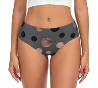 BYwenhopnbs Eleganti slip da donna con cerchi rosa e neri, comodi e morbidi, biancheria intima da donna, Multicolore, L