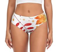 BYwenhopnbs Foglia botanica autunnale, slip da donna con tasca comoda e morbida, biancheria intima da donna, Multicolore, S