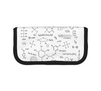 BYwenhopnbs Formula chimica disegnata a mano, astuccio portapenne di grande capacità, organizer per penne in tela per ragazze
