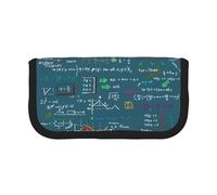BYwenhopnbs Formula matematica stampata, astuccio portapenne di grande capacità, organizer per penne, astuccio portapenne in tela per ragazze