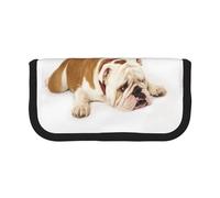 BYwenhopnbs Fotografia di Bulldog Inglese, Astuccio portapenne di grande capacità, Astuccio portapenne in tela per ragazze