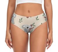 BYwenhopnbs Modello di Simpatici orsi Koala dei Cartoni Animati, Slip di Supporto da Donna, Comodi e Morbidi, Biancheria Intima per Le Donne