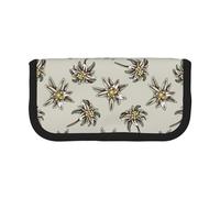 BYwenhopnbs Motivo senza cuciture con H e stella alpina colorata disegnata, astuccio portapenne di grande capacità, organizer per penne in tela per ragazze