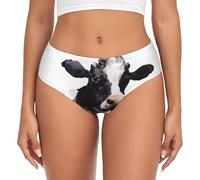 BYwenhopnbs Mucca con Fiore di Margherita, Slip di Supporto da Donna, Comodi e Morbidi, per la Biancheria Intima da Donna