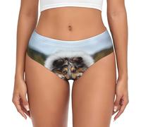 BYwenhopnbs Mutandine di Supporto da Donna, comode e morbide, con Motivo Rough Collie Bokeh Railway Dogs Pets Rough, per Donna