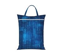 BYwenhopnbs Programmatore Codice Binario Borsa per il bucato BlueLaundry Borse da viaggio bagnate Borsa per il lavaggio con cerniera