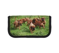 BYwenhopnbs Rhodesian Ridgebacks, cani, cuccioli, animali domestici, famiglia, astuccio portapenne di grande capacità, organizer in tela per ragazze