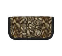 BYwenhopnbs Safari Africano Nero Oro Pitone Pelle di Animale Seppia, Astuccio Portapenne Grande Capacità, Astuccio Portapenne in Tela per Ragazze