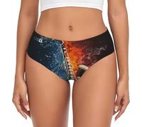 BYwenhopnbs Sassofono in fuoco e acqua, slip di supporto da donna, comodi e morbidi, biancheria intima da donna, Multicolore, 4XL