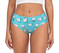 BYwenhopnbs Sfondo dei denti, slip di supporto da donna con tasca comoda e morbida biancheria intima per le donne, Multicolore, 3XL
