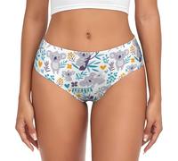BYwenhopnbs Simpatici orsi Koala e Fiori, Slip di Supporto da Donna, Comodi e Morbidi, per la Biancheria Intima da Donna