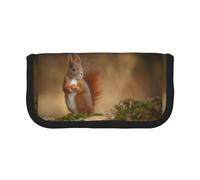 BYwenhopnbs Simpatico animale a forma di scoiattolo rosso Sciurus, astuccio portapenne di grande capacità, organizer per penne in tela per ragazze
