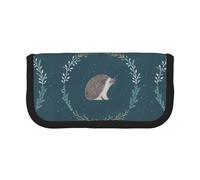 BYwenhopnbs Simpatico piccolo riccio, astuccio portapenne di grande capacità, organizer per penne in tela per ragazze