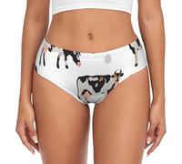 BYwenhopnbs Slip da donna con mucca nera macchiata di latte, slip di supporto da donna comodi e morbidi, Multicolore, L
