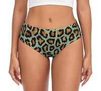 BYwenhopnbs Slip da donna con stampa animalier chic leopardata, colore foglia di tè, slip di supporto da donna, comodi e morbidi, Multicolore, XS