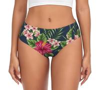 BYwenhopnbs Slip di Supporto da Donna con Marsupio, Comodi e Morbidi, con Fiori Tropicali, Frangipani e Ibisco